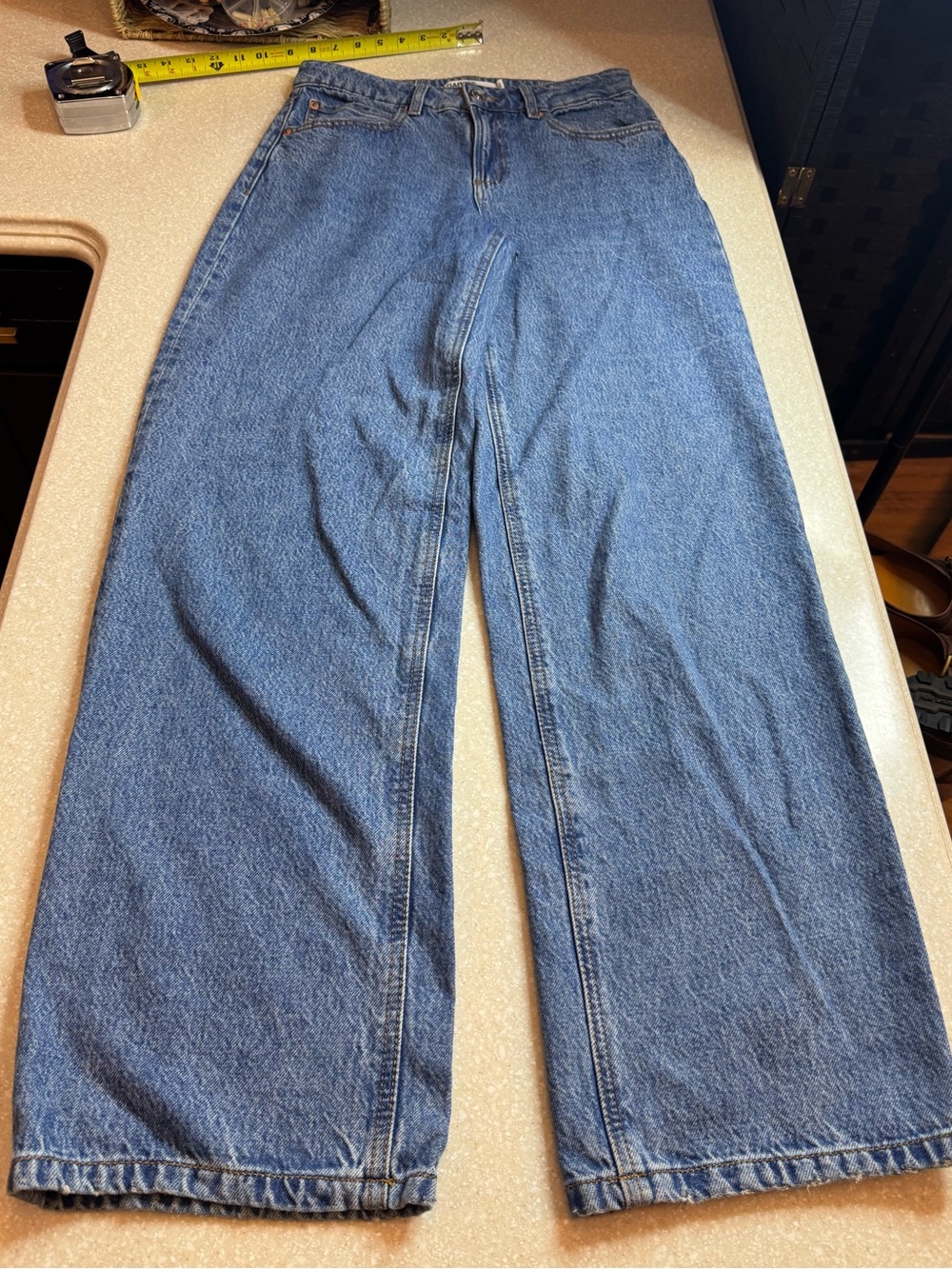 Garage Denim Jeans..Classic Wide-Leg Jeans (26-27” waist)